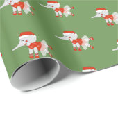 イルシマバレリナエレファントクリスマスグリーン ラッピングペーパー (ロールコーナー)