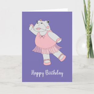 イルシマバレリナヒッポパープル誕生日 カード