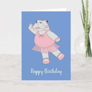 イルシマバレリナヒッポブルー誕生日 カード