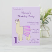 イルシマバレリナラマガールズパープル誕生日 招待状 (スタンド正面)