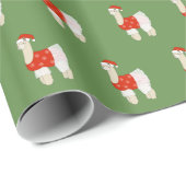 イルシマバレリナラマクリスマスグリーン ラッピングペーパー (ロールコーナー)