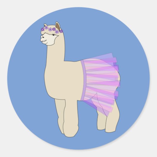 イルシマバレリナラマブルー ラウンドシール (正面)