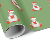 イルシマバレリナリノクリスマスグリーン ラッピングペーパー (ロールコーナー)