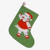 イルシマバレリーナHippo – クリスマススペシャル ラージクリスマスストッキング (正面 (吊り時))