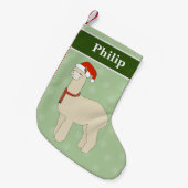 イルシマラマクリスマススノーフレーク スモールクリスマスストッキング (正面 (吊り時))