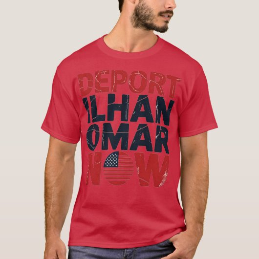 イルハン・オマールを国外追放せよ-Photoroom Tシャツ (正面)