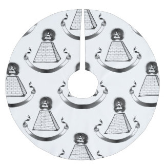 イルミナティクリスマスのクリスマスツリースカート ブラッシュドポリエステルツリースカート