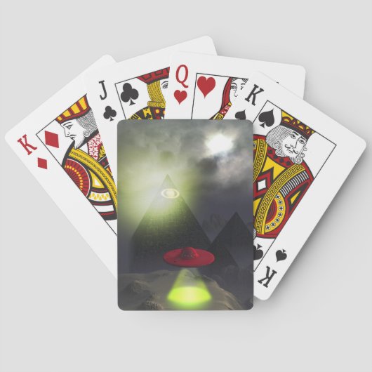 イルミナティピラミッドとUFOトランプ トランプ (裏面)