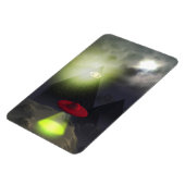 イルミナティピラミッドとUFOプレミアムフレキシマグネット マグネット (左側)