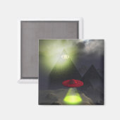 イルミナティピラミッドとUFOマグネット マグネット (正面/裏面)