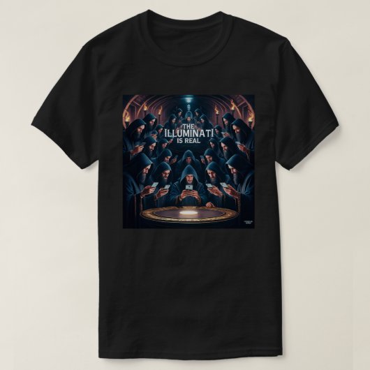 イルミナティ実在は Tシャツ (デザイン正面)