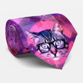 イルミナティ猫メンズネックタイ ネクタイ (ロール)