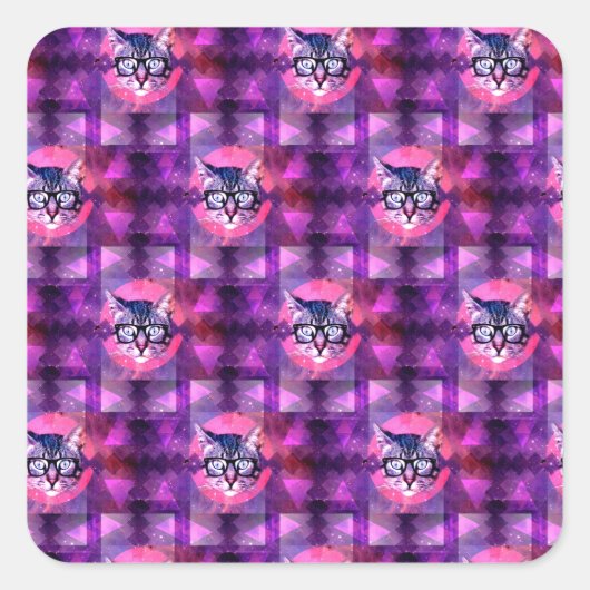 イルミナティ猫 スクエアシール (正面)