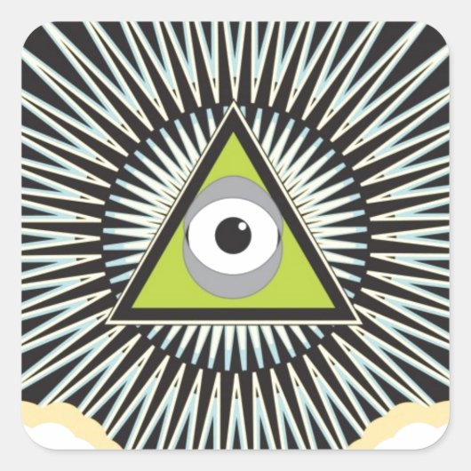 イルミナティAll Seeing Eye NWO新世界秩序 スクエアシール (正面)