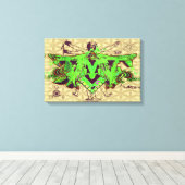 イルミナティDMTグラフィティキャンバスの花の命 キャンバスプリント (インサイチュ (ウッドフロア))