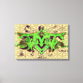 イルミナティDMTグラフィティキャンバスの花の命 キャンバスプリント