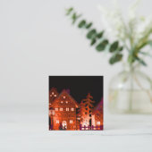 イルミネーションされたクリスマスハウス エンクロージャーカード (スタンド正面)