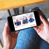 イルミネーションのクリスマスフォトコラージュ シーズンカード