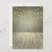 イルミネーションの列の素朴な背景 招待状 (裏面)