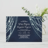 イルミネーションの背景 ロマンチックな結婚式の招待状 招待状 (スタンド正面)