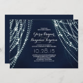 イルミネーションの背景 ロマンチックな結婚式の招待状 招待状 (正面/裏面)