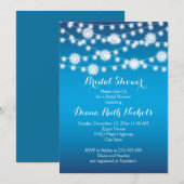 イルミネーションの雪の結晶 ウェディング ブライダルシャワー 招待状 (正面/裏面)