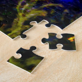 イルミネーションを施したクリスマスツリーの列 ジグソーパズル (側面)