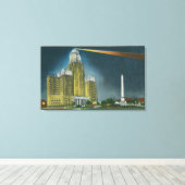 イルミネーションシティホールビュー キャンバスプリント (インサイチュ (ウッドフロア))