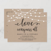 イルミネーションランプ, 愛は全てを勝ち取る 結婚式延期のお知らせ ポストカード (正面/裏面)