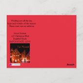 イルミネーション付きクリスマスハウスを動かした ポストカード (裏面)