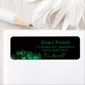 イルミネーション付きクリスマスハウスを動かした ラベル (インサイチュ)