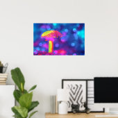 イルミネーション入りキノコ ポスター (ホームオフィス)