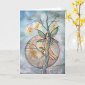 イルミネーション妖精グリーティングカード カード (黄色い花)