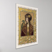 イルミネーション孔雀の乙女ポスターモリスインスパイア 箔ポスター (レイダウン)