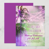 イルミネーション パームツリー ビーチ ウェディング 招待状 (正面/裏面)