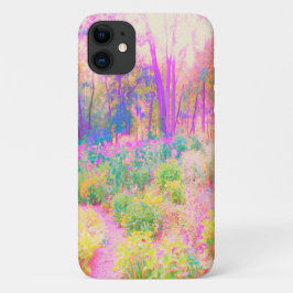 イルミネーション ピンクとコーラル ガーデン ランドスケープ iPhone 11 ケース