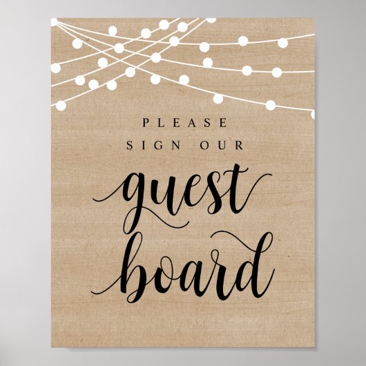 イルミネーション ライト, ウェディング サイン ゲストボード ポスター (正面)