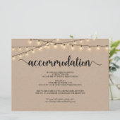 イルミネーション 紙 Kraft, 宿泊施設 封入 カード (スタンド正面)