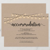 イルミネーション 紙 Kraft, 宿泊施設 封入 カード (正面/裏面)