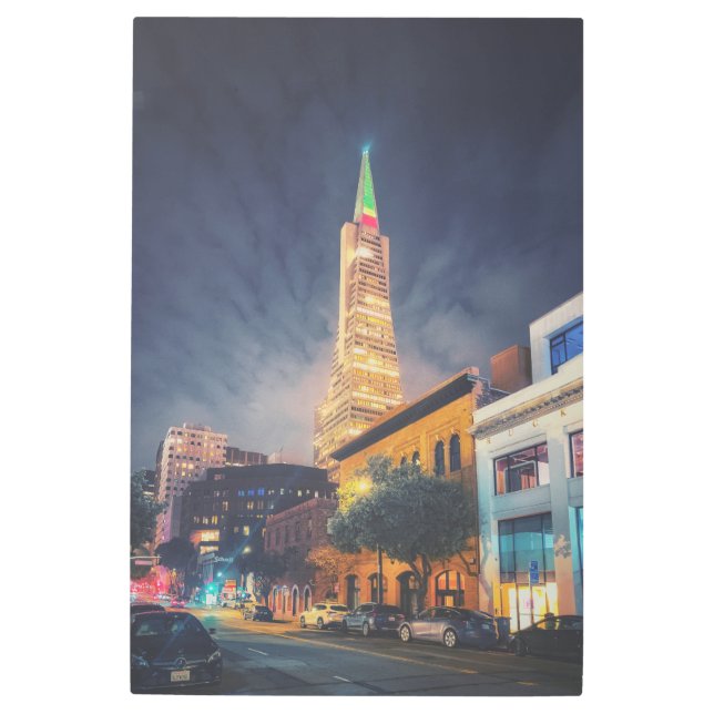 イルミネーションTransAmerica メタルプリント (正面)