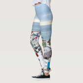 イルリサットカラフルグリーンランドハウズパターン レギンス (左)