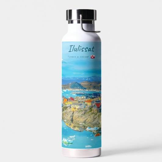 イルリサット、グリーンランド - 氷山の町 ウォーターボトル (左面)