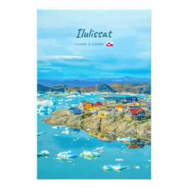 イルリサット、グリーンランド - 氷山の町 フォトプリント
