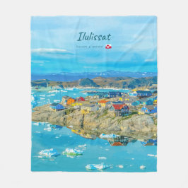 イルリサット、グリーンランド - 氷山の町 フリースブランケット