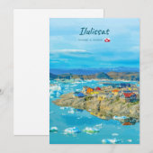 イルリサット、グリーンランド - 氷山の町 招待状 (正面/裏面)