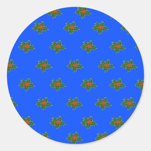 イレックス・アキフォリウム・クリスマスホリー ラウンドシール (正面)