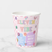 イレブンはVibe名門私立校風の Patch 11th誕生日パーティー 紙コップ (裏面)