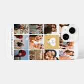 イレブンフォトコラージュ最高のフレンドハッピーバースデー iPhoneケース (裏面横)