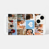 イレブンフォトコラージュ最高のフレンドハッピーバースデー iPhoneケース (裏面横)