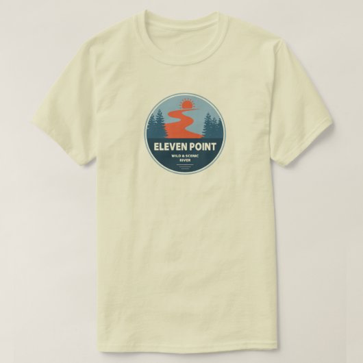 イレブンポイントワイルドアンドシーニックリバーミズーリ Tシャツ (デザイン正面)